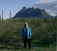 Wendy and a Tuscon mountain